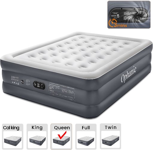 Ophanie Queen 18-Inch Elevated Air Mattress with Built-in Pump