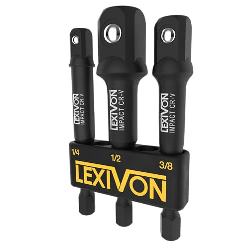 Lexivon Tools 3-pc Impact Socket Adapter Set