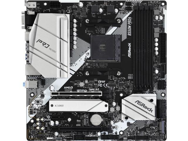 ASRock PRO B550M PRO4 AM4 AMD B550 Micro ATX Motherboard
