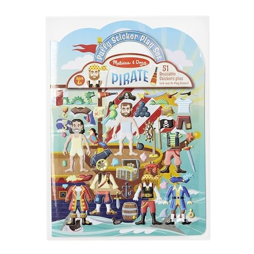 Melissa & Doug Puffy Reusable Sticker Play Set - Pirate 51 Piece Deal