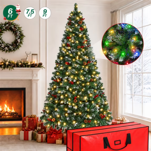 Firstness 6' Pre-Lit Artificial Christmas Tree with 975 Branch Tips Deal