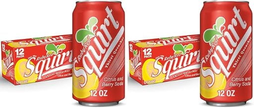 Squirt Ruby Red Grapefruit Soda Soft Drink Beverage 24-Pack 12-Oz