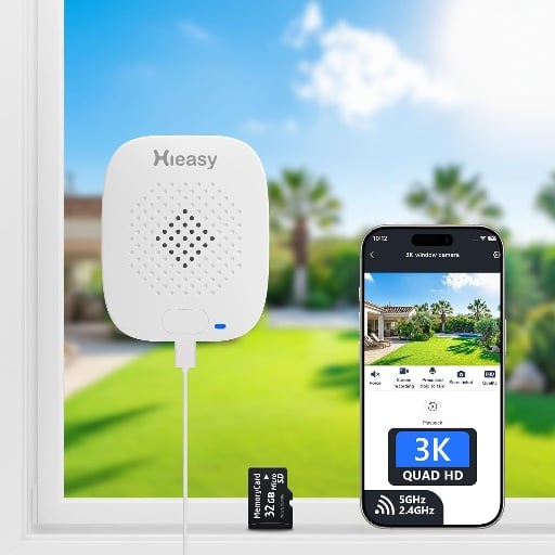 Hieasy Magnetic Window Camera with 32GB SD Card
