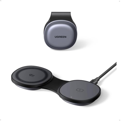 Ugreen MagFlow 25W Qi2.2 Foldable 2-in-1 Wireless Charger for iPhone and AirPods