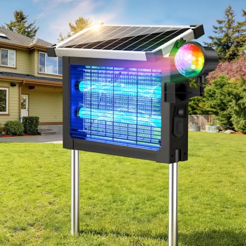 Jinyeda 4500V Solar Bug Zapper with Water Wave Projector & 4000mAh Battery Deal