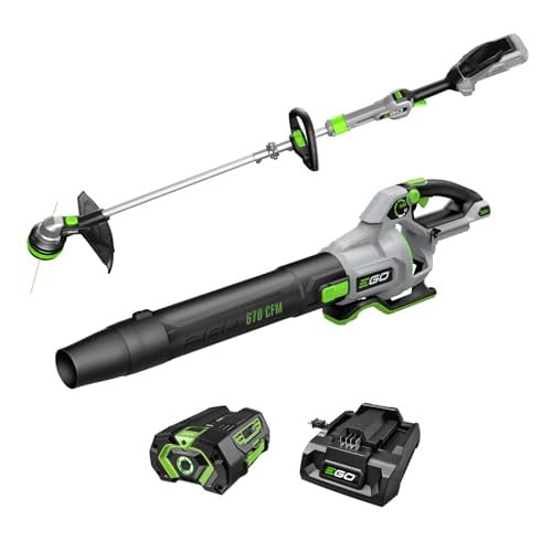EGO POWER+ Cordless 15" Trimmer and 670 CFM Blower Combo with 4.0Ah Battery
