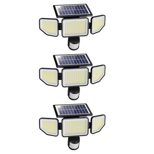 Onforu 4500LM 3-Head Solar Security Lights, 3-Pack