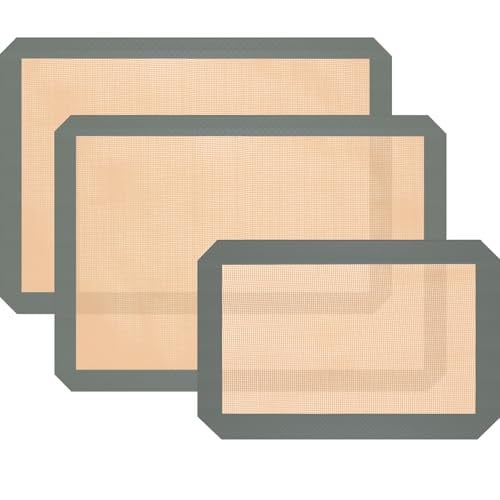Silicone Baking Mat 3-Pack Reusable Baking Sheet