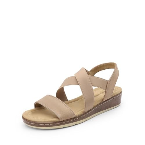 DREAM PAIRS Women's Ankle Strap Low Wedge Sandals Deal