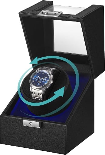 SONGMICS Automatic Single Watch Winder Box with LED Light Deal
