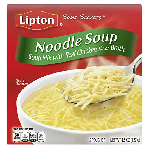 Lipton Instant Soup Mix Real Chicken Broth Flavor 4.5 oz 12-Pack