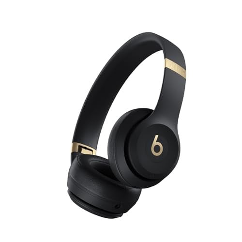 Beats Solo 4 Wireless On-Ear Bluetooth Headphones, Black & Gold Deal