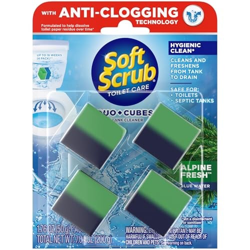 Soft Scrub In-Tank Toilet Cleaner Duo Cubes 4-Count Deal