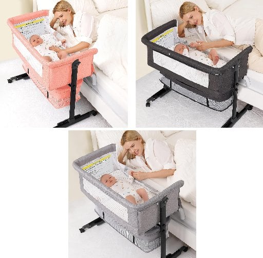 Baby Bassinet 3-in-1 Bedside Sleeper with Wheels and Rocking Mode Deal