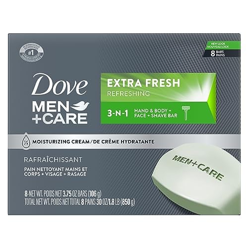 DOVE MEN + CARE 3 in 1 Cleanser 8 Bars 3.75 oz Deal