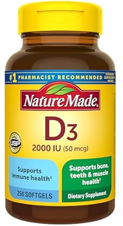 Nature Made Vitamin D3 2000 IU 250 Softgels