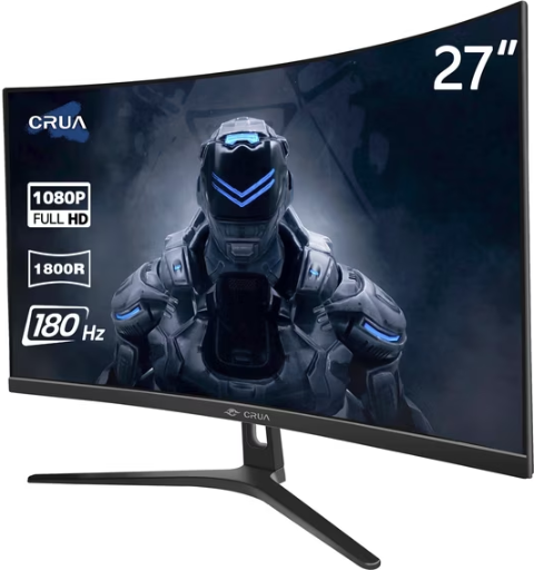 CRUA 27" 165Hz/180Hz Curved Gaming Monitor - FHD 1080P Deal