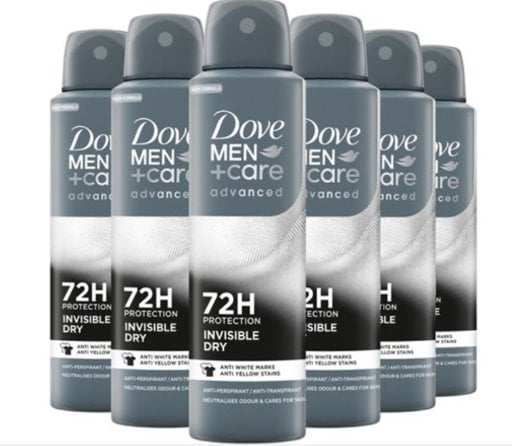 Dove Men+Care Invisible Dry Antiperspirant Deodorant Spray 6-Pack