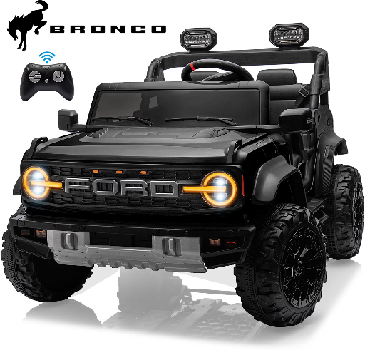 iYofe 24V 2 Seater Ford Bronco Raptor Powered Ride on Car with Remote Control