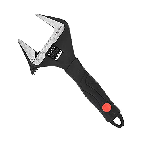 Amazon Basics Plumbing Adjustable Wide Mouth Wrench w/ Soft Grip