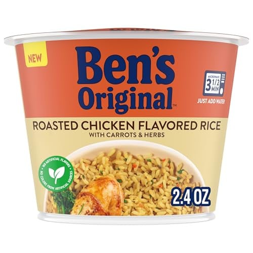 BEN'S ORIGINAL Flavored Rice Single Serve Cup (Roasted Chicken) 8-Pack 2.4-Oz Deal