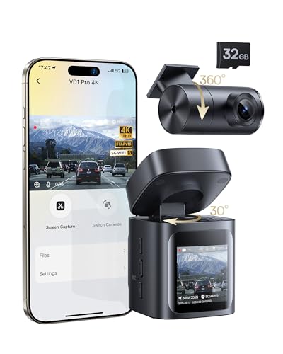 Baseus VD1 Pro Solar Dash Cam Front and Rear 4K+1080P Deal