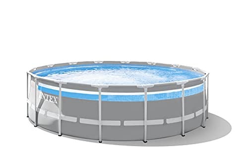 INTEX 16ft x 48in Prism Frame Clearview Above Ground Swimming Pool Set Deal