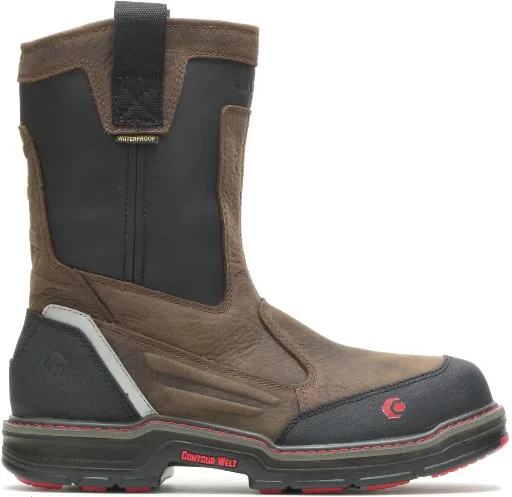 Wolverine Men Overman Waterproof CarbonMAX® Wellington Work Boots Leather (Brown/Black) Deal