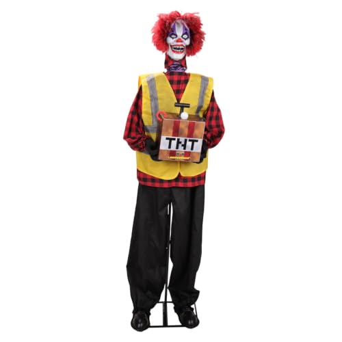 Haunted Hill Farm 5.7-Ft. Clown Courier Halloween Animatronic Deal