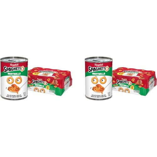 SpaghettiOs Canned Pasta with Meatballs 15.6 oz Can (Pack of 24)
