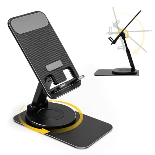 360° Rotatable Senseage Phone or Tablet Foldable Stand (Black)