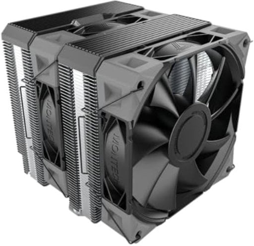 MONTECH NX600 Dual-Tower CPU Air Cooler w/ 6 Heatpipes & E28 PWM Fan