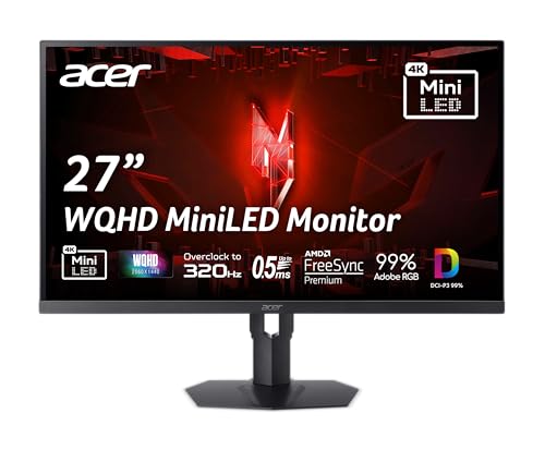 Acer Nitro XV275U F3 27" 2560x1440 320Hz IPS MiniLED Gaming Monitor Deal