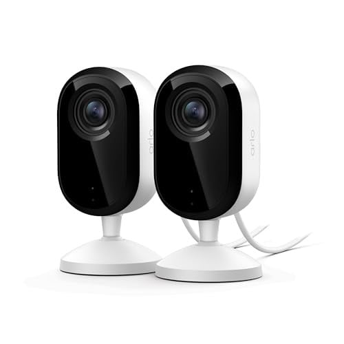 Arlo Essential Indoor Wired 2K Security Cameras (3rd Gen, 2025 Release) 2-Pack Deal