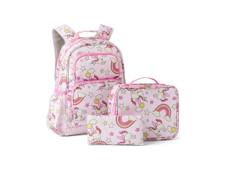 Amazon Essentials 3 Piece Kids School Backpack Set with Lunch Tote and Pencil Case (Pink) Deal