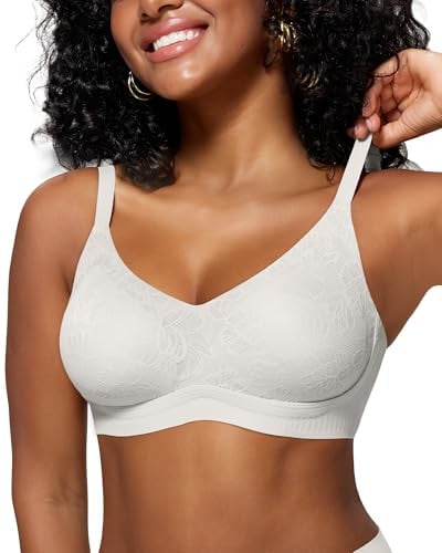 HORISUN V Neck Wireless Lace Full Coverage Jelly Bralettes