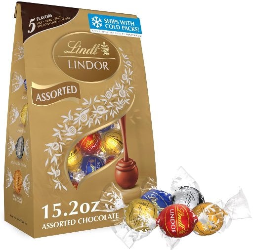 Lindt LINDOR Assorted Chocolate Candy Truffles 15.2 oz. Bag Deal