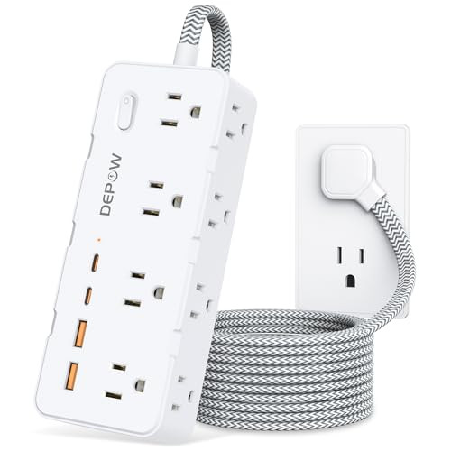 Power Strip Surge Protector 8 AC Outlets 4 USB Ports