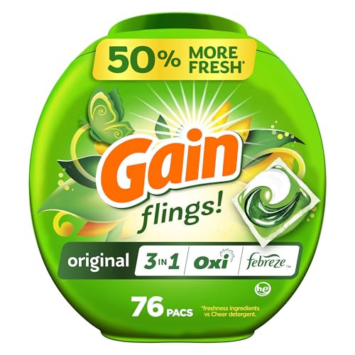 Gain Flings Laundry Detergent Soap Pacs (4 x 76-Count)