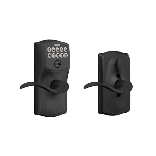 Schlage Plymouth Keypad Lock with Lever Handle (Matte Black)
