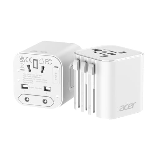 Acer US to Europe Universal Type C/G/A/I Travel Plug Adapter 2-Pack