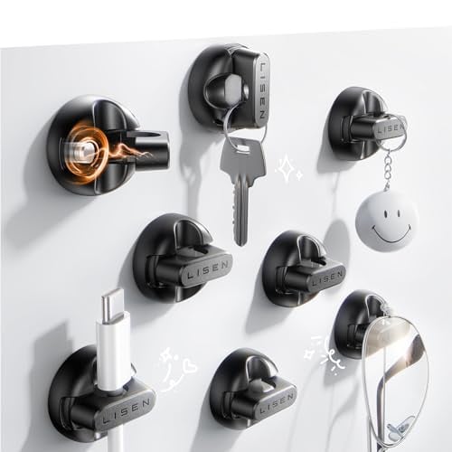 (Prime Deal) LISEN Magnetic/Adhesive Cord & Cable Holders 8-Count