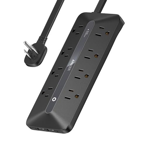 Anker 12-in-1 USB-C Flat Plug Power Strip w/ 5' Cord (8x AC, 2x USB-C, 2x USB-A)