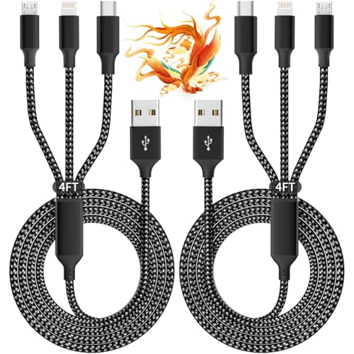 3-in-1 Charging Cable 2-Pack 4FT