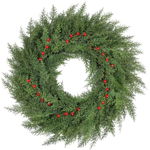 26 inch Lush Artificial Christmas Wreaths