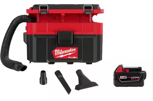 Milwaukee M18 FUEL PACKOUT 18-Volt Cordless 2.5 Gal. Wet/Dry Vacuum and M18 5.0 Ah XC Battery Pack Deal