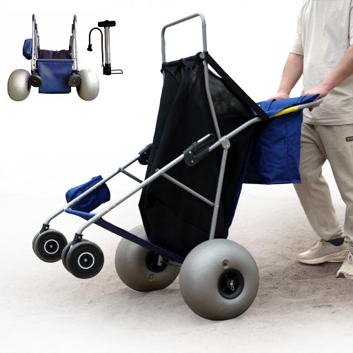 Large Beach Cart with 13'' Balloon Wheels