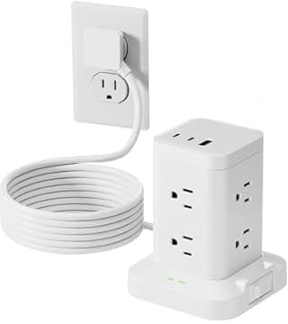 Fast-Charging Power Strip Tower with Surge Protector Deal