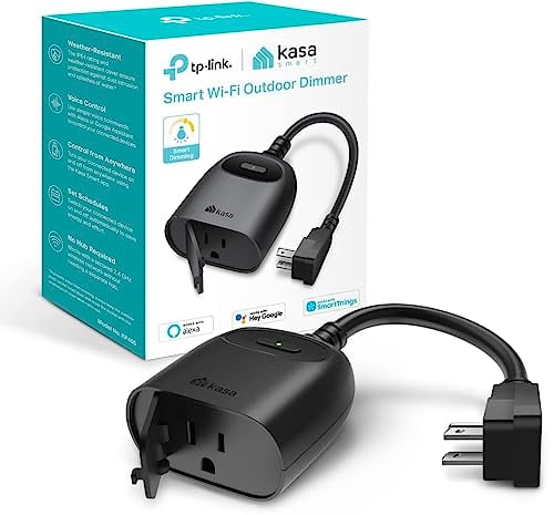 Kasa Smart KP405 IP64 Outdoor Smart Dimmer Plug w/ Wi-Fi (Black) Deal