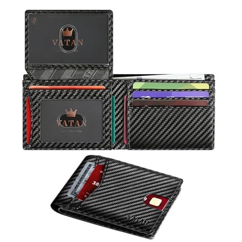VATAN Slim RFID Blocking Leather Credit Card Holder Wallet for 15 Cards Deal